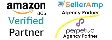 Logo of Helium 10 Partnered agency and amazon