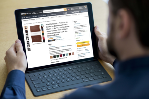 amazon store page on a laptop showing success with an amazon expert