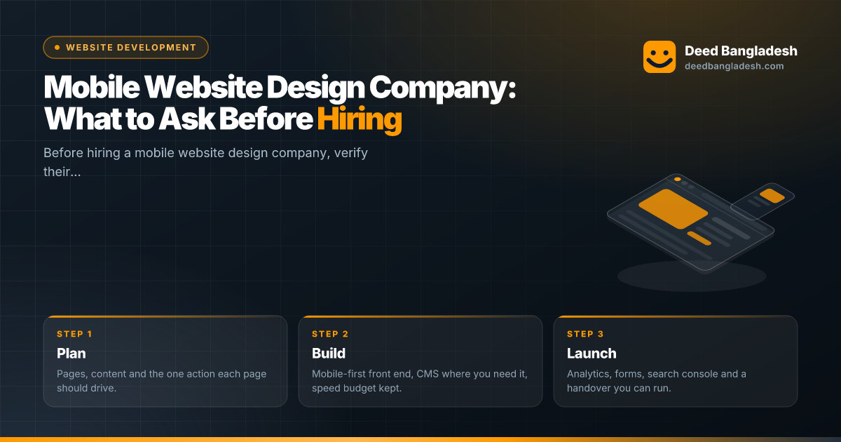 Mobile Website Design Company: What to Ask Before Hiring